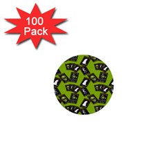 Cats And Skulls - Modern Halloween  1  Mini Buttons (100 Pack)  by ConteMonfrey