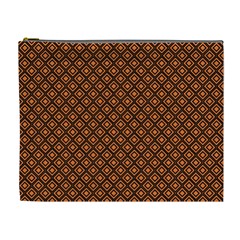 Halloween Palette Plaids Orange, Black Geometric  Cosmetic Bag (xl) by ConteMonfrey