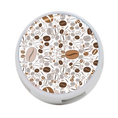 Brown Coffee Beans Pattern 4-port Usb Hub (two Sides)