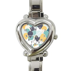 Abstract Balloon Pattern Decoration Heart Italian Charm Watch by Ravend