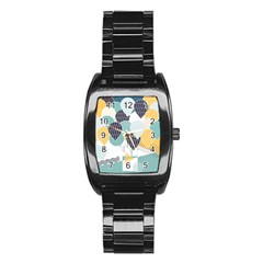 Abstract Balloon Pattern Decoration Stainless Steel Barrel Watch by Ravend