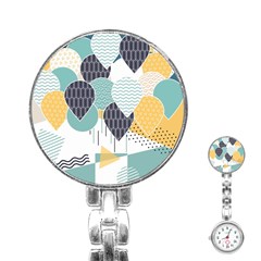 Abstract Balloon Pattern Decoration Stainless Steel Nurses Watch by Ravend