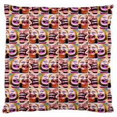 Funny Monsters Teens Collage Large Cushion Case (one Side) by dflcprintsclothing