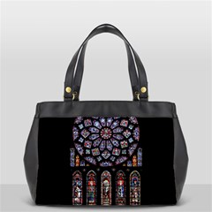 Chartres Cathedral Notre Dame De Paris Amiens Cath Stained Glass Oversize Office Handbag (2 Sides) by Wegoenart