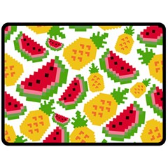 Watermelon Pattern Fruit Summer Double Sided Fleece Blanket (large)  by Wegoenart