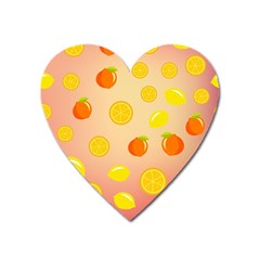 Fruits-gradient,orange Heart Magnet by nateshop