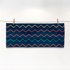 Pattern Zig Zag Colorful Zigzag Hand Towel by Wegoenart