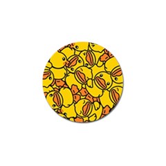 Duck Cartoon Background Pattern Golf Ball Marker by Wegoenart