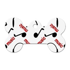 Music Dog Tag Bone (two Sides) by nateshop