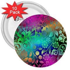 Flower Nature Petal  Blossom 3  Buttons (10 Pack)  by Ravend