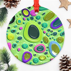 Blob Ring Circle Abstract Ornament (round) by Wegoenart