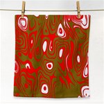 Red-dark Face Towel Front