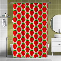 Strawberries Shower Curtain 48  X 72  (small)  by nateshop