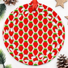 Strawberries Ornament (round Filigree) by nateshop