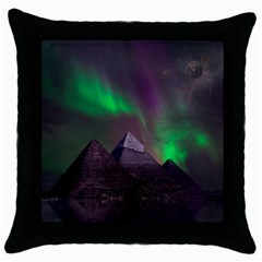 Fantasy Pyramid Mystic Space Throw Pillow Case (black) by Wegoenart