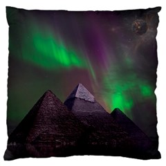 Fantasy Pyramid Mystic Space Large Cushion Case (two Sides) by Wegoenart