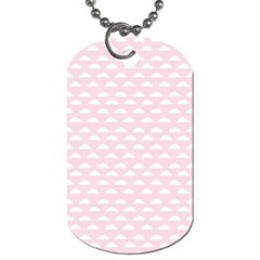 Little Clouds Pattern Pink Dog Tag (one Side) by ConteMonfrey