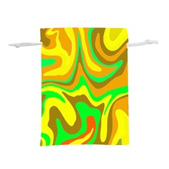 Groovy Wavy Pattern Colorful Pattern Lightweight Drawstring Pouch (l) by Wegoenart