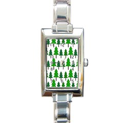 Chrismas Tree Greeen Rectangle Italian Charm Watch by nateshop