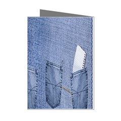 Background-jeans Mini Greeting Cards (pkg Of 8)