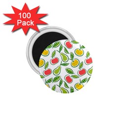 Fruit Fruits Food Illustration Background Pattern 1 75  Magnets (100 Pack) 