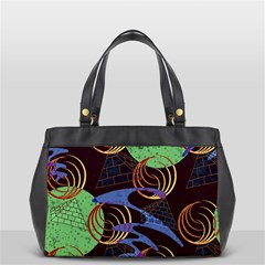 Pyramid Sphere Colorful Background Oversize Office Handbag (2 Sides)