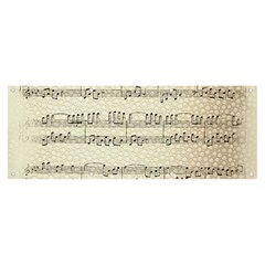 Music Beige Vintage Paper Background Design Banner And Sign 8  X 3 