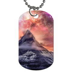 Mountain Cosmos Universe Nature Dog Tag (two Sides)