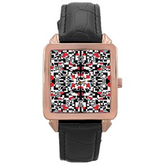 A-new-light Rose Gold Leather Watch  by DECOMARKLLC