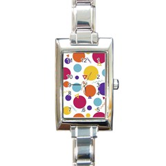 Background Polka Dot Rectangle Italian Charm Watch by Ravend