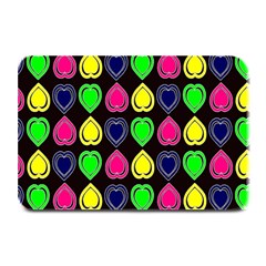 Black Blue Colorful Hearts Plate Mats by ConteMonfrey