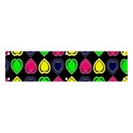 Black Blue Colorful Hearts Banner and Sign 4  x 1  Front