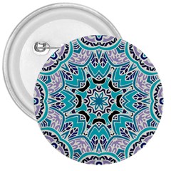 Blue Shades Mandala   3  Buttons by ConteMonfrey