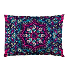 Purple, Blue And Pink Eyes Pillow Case by ConteMonfrey