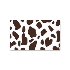 Cow Spots Brown White Sticker Rectangular (100 Pack) by ConteMonfrey