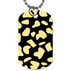 Cow Yellow Black Dog Tag (one Side) by ConteMonfrey