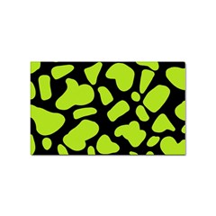 Neon Green Cow Spots Sticker (rectangular) by ConteMonfrey