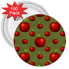 Apples 3  Buttons (100 Pack)  by nateshop