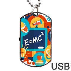 Natural Science Physics Laboratory Formula Dog Tag Usb Flash (one Side) by danenraven