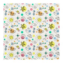 Summer Pattern Colorful Drawing Doodle Banner And Sign 3  X 3 