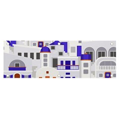 Background Santorini Greece Banner And Sign 6  X 2 