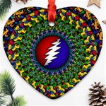 Grateful Dead Heart Ornament (Two Sides) Front