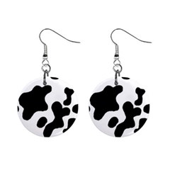 Cow Pattern Mini Button Earrings by Wegoenart