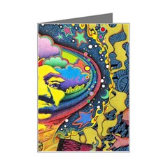 Psychedelic Rock Jimi Hendrix Mini Greeting Card