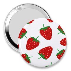 Seamless-pattern-fresh-strawberry 3  Handbag Mirrors by Jancukart