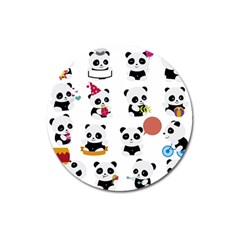 Playing-pandas-cartoons Magnet 3  (round)