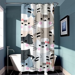 Cute-cat-couple-seamless-pattern-cartoon Shower Curtain 36  X 72  (stall) 