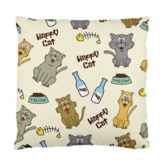 Happy-cats-pattern-background Standard Cushion Case (two Sides)