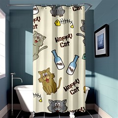 Happy-cats-pattern-background Shower Curtain 36  X 72  (stall) 