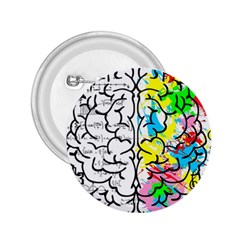 Brain Left Logic Language Science 2 25  Buttons by Wegoenart